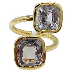 Unheated Spinel Bypass Cocktail Ring in 18K Yellow Gold