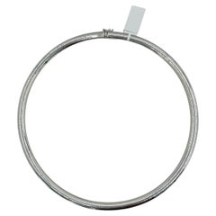 Omega Necklace in 14K White Gold
