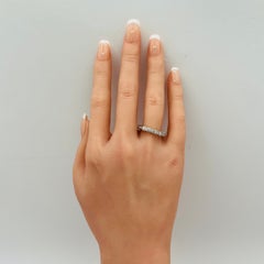 Estate Bulgari Diamond Eternity Band Ring in 18K White Gold