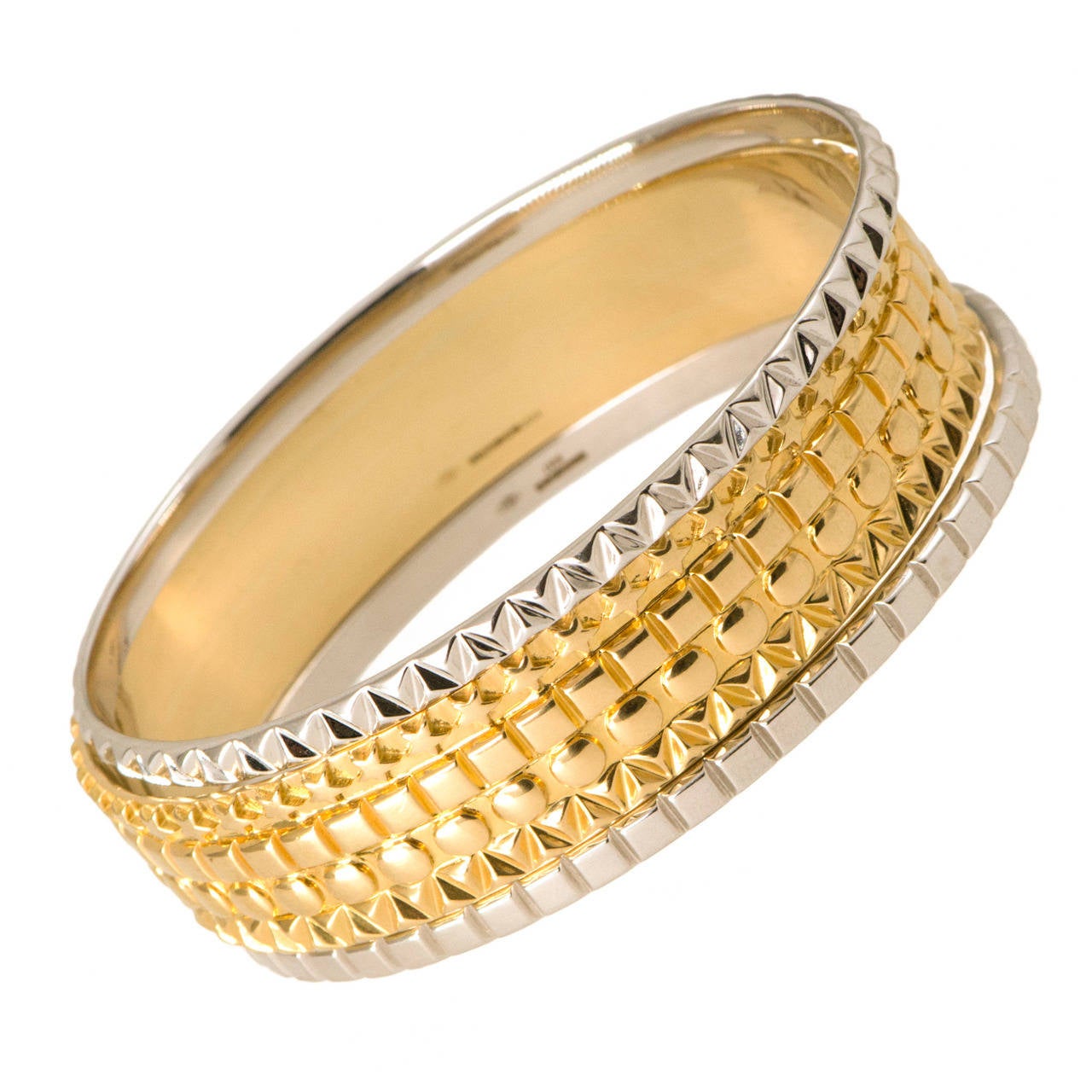 2011 Solange Azagury-Partridge, Set of 3 Bangles in Yellow and White Gold