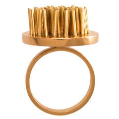 1960er Jahre Pol Bury Gold Kinetics "Pinsel" Ring