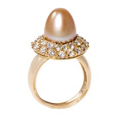 Andrew Grima Pearl and Diamond Ring 10