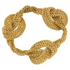 Tiffany & Co. Vintage 18K Yellow Gold Knot Bracelet