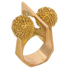Roger Lucas 18K Yellow Gold Cocktail Ring, Canada, Circa 1969