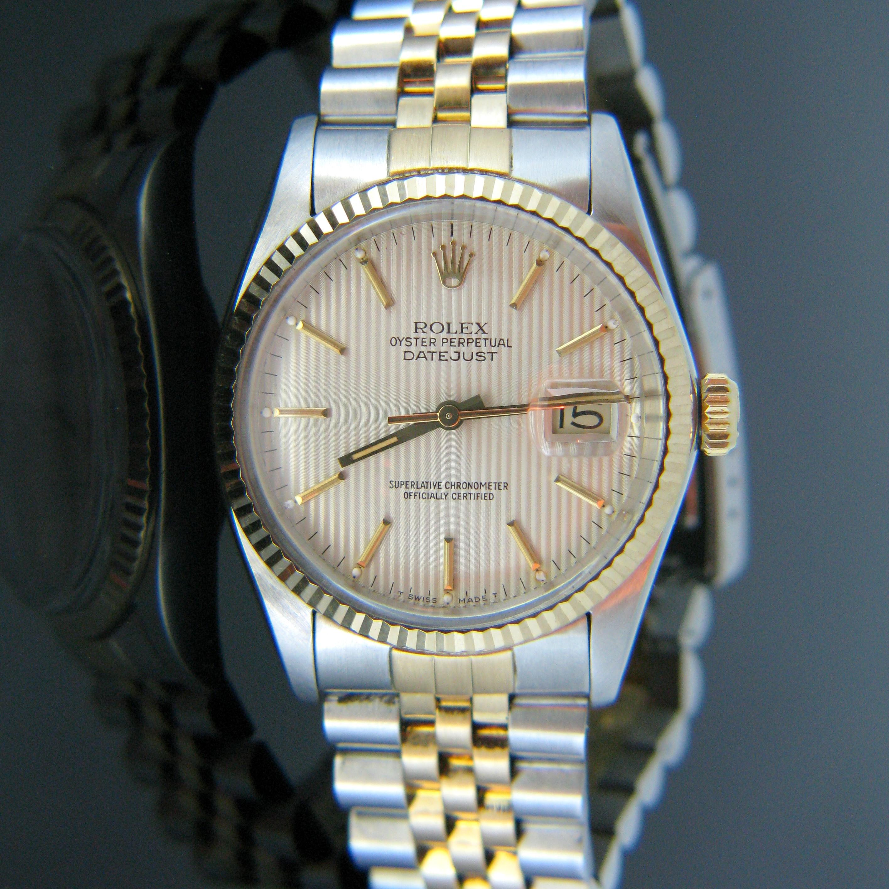 Rolex Oyster Perpetual Datejust 16000 Yellow Gold Stainless Steel Watch 1