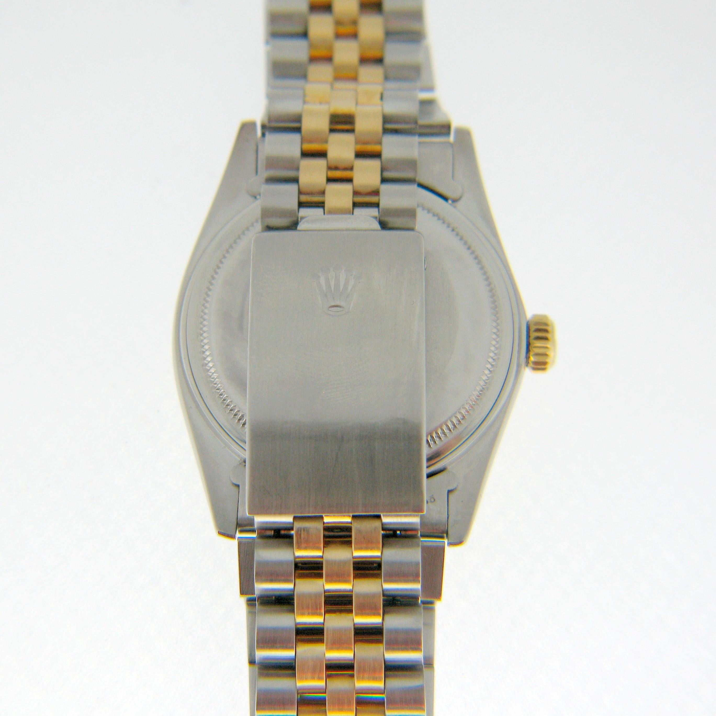 Rolex Oyster Perpetual Datejust 16000 Yellow Gold Stainless Steel Watch 4