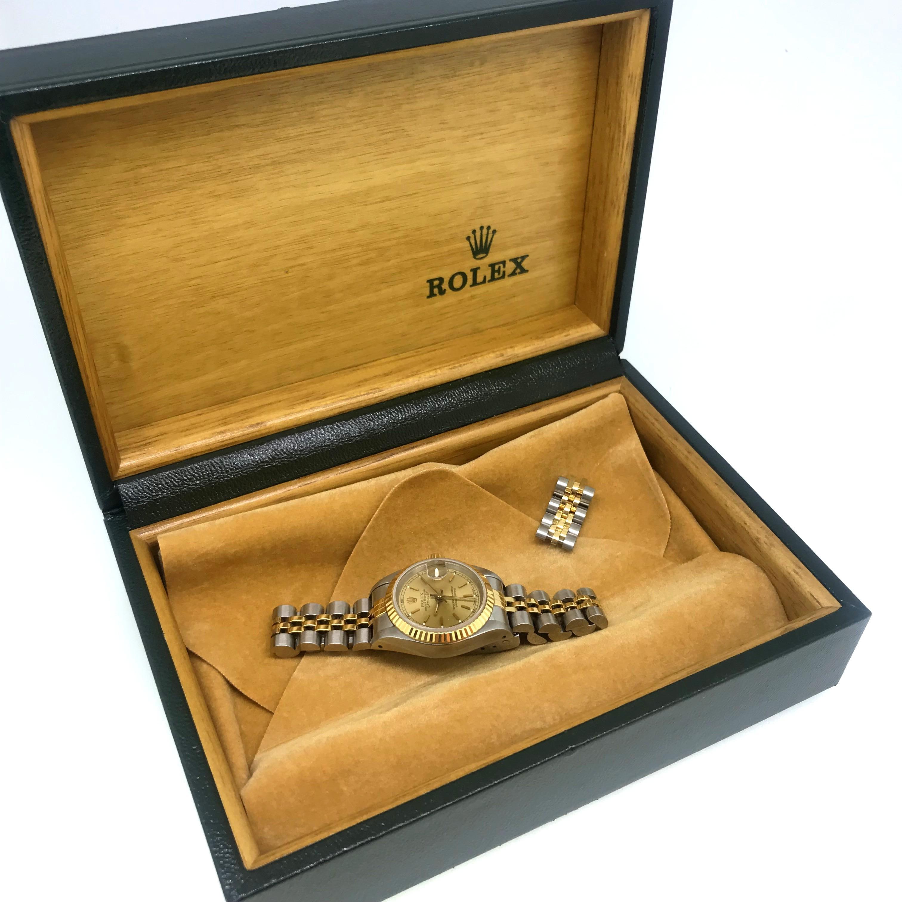 Rolex Oyster Perpetual Datejust 69000A Gold and Stainless Steel Ladies Watch 2