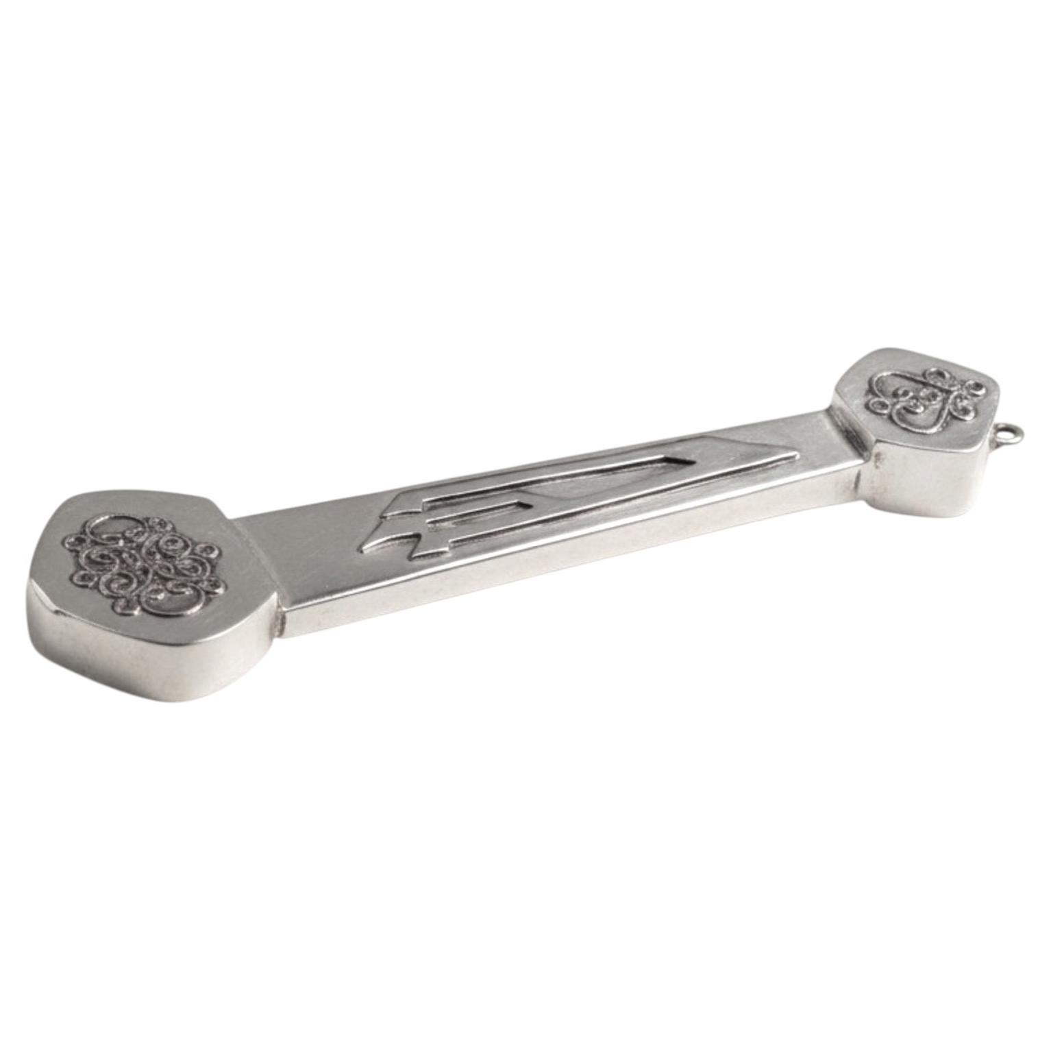 Sterling Silver Mezuzah, .925 Marked, 4.25 Inch, Made in Israel