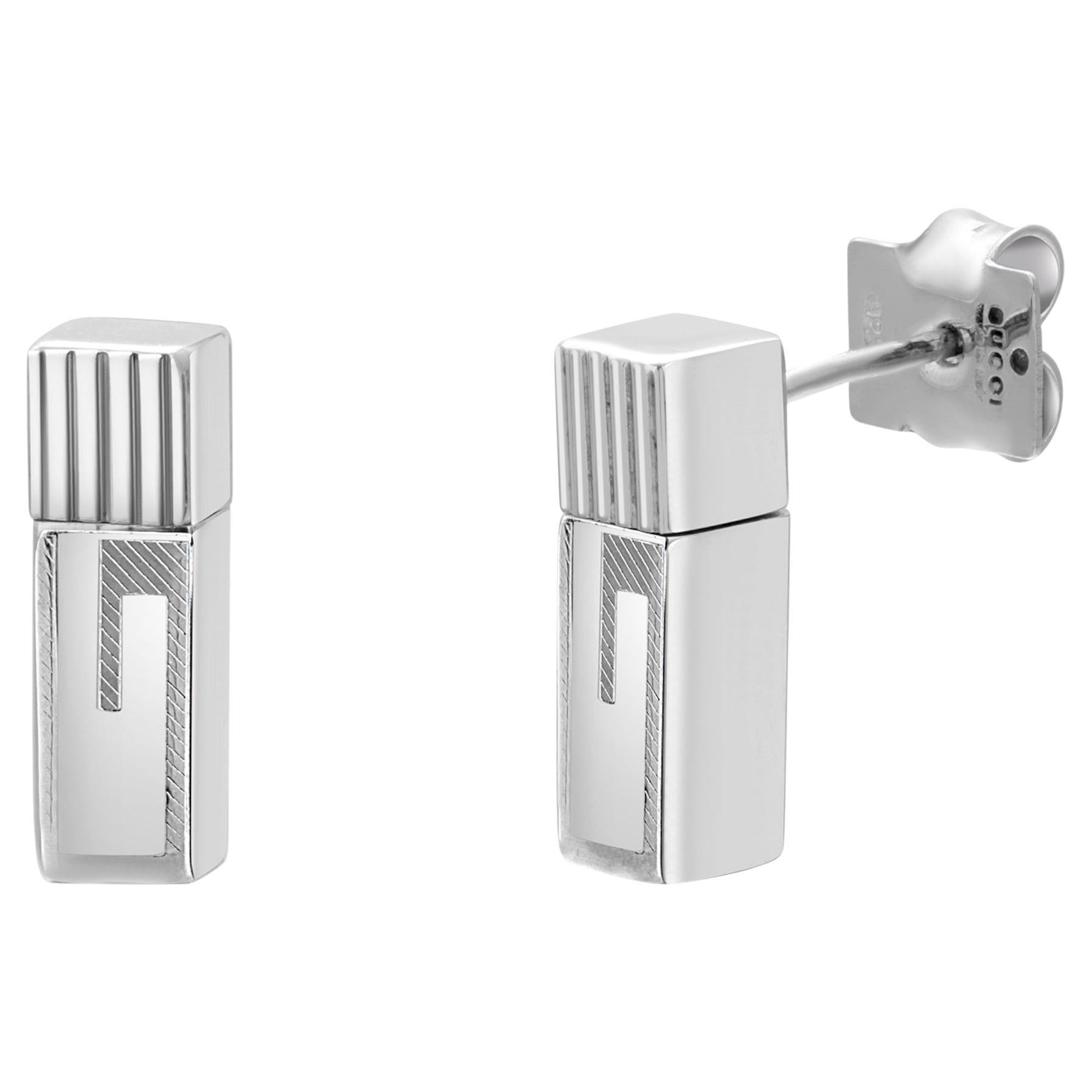 Orecchini a goccia vintage minimalisti in argento 925 di Gucci