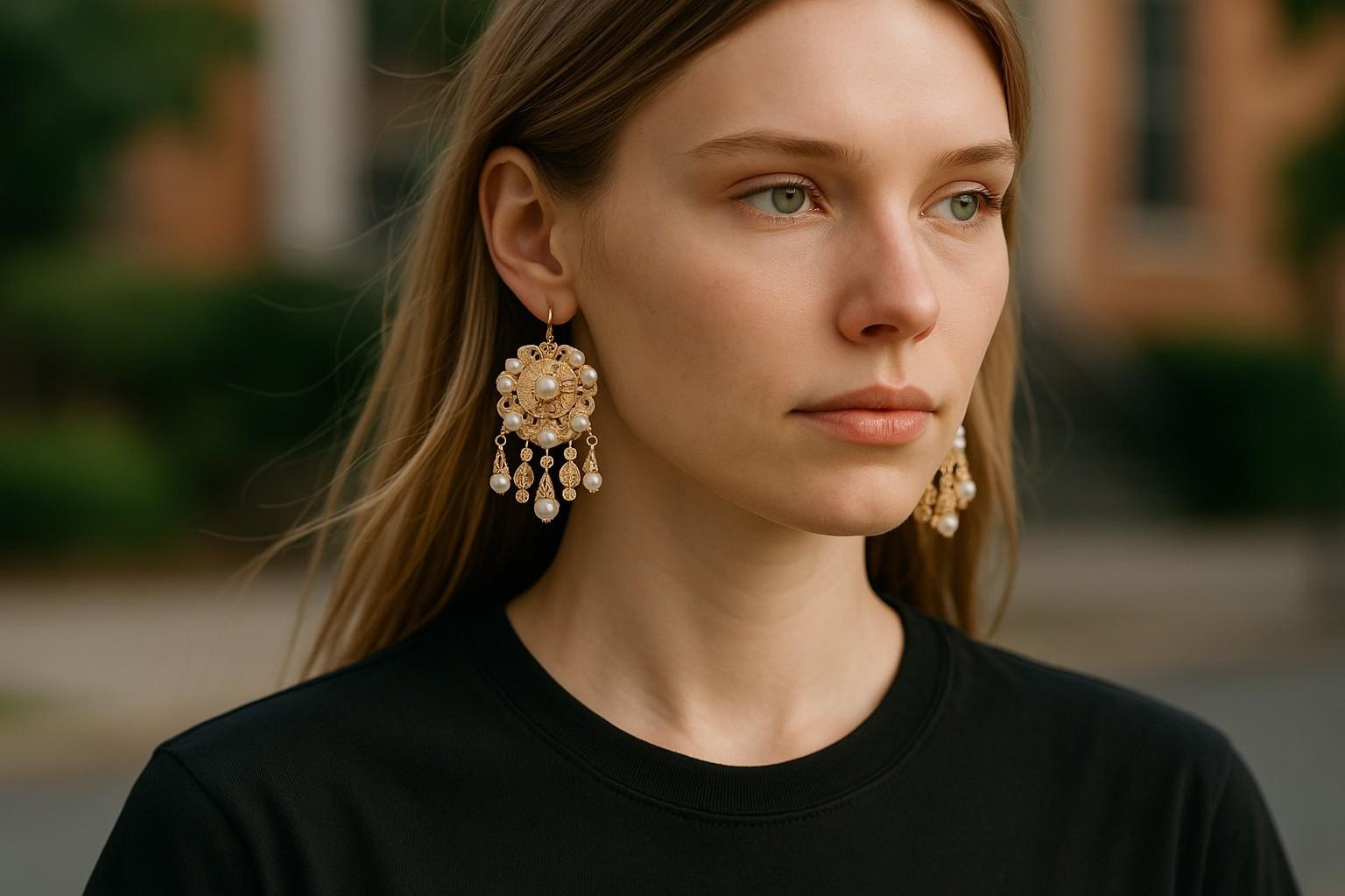 Entrez dans l'élégance intemporelle des bijoux anciens avec ces boucles d'oreilles chandelier en or 18 carats et perles, datant de la fin du XIXe siècle ou du début du XXe siècle, d'origine continentale. Fabriquées à la main dans un luxueux or 18