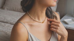 14K Yellow Gold Uncut Natural Yellow Diamond Bead Choker Necklace 16"