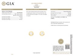 Pendientes de oro de 14 quilates con diamantes brillantes naturales engastados en bisel, certificados por el GIA, 1,35