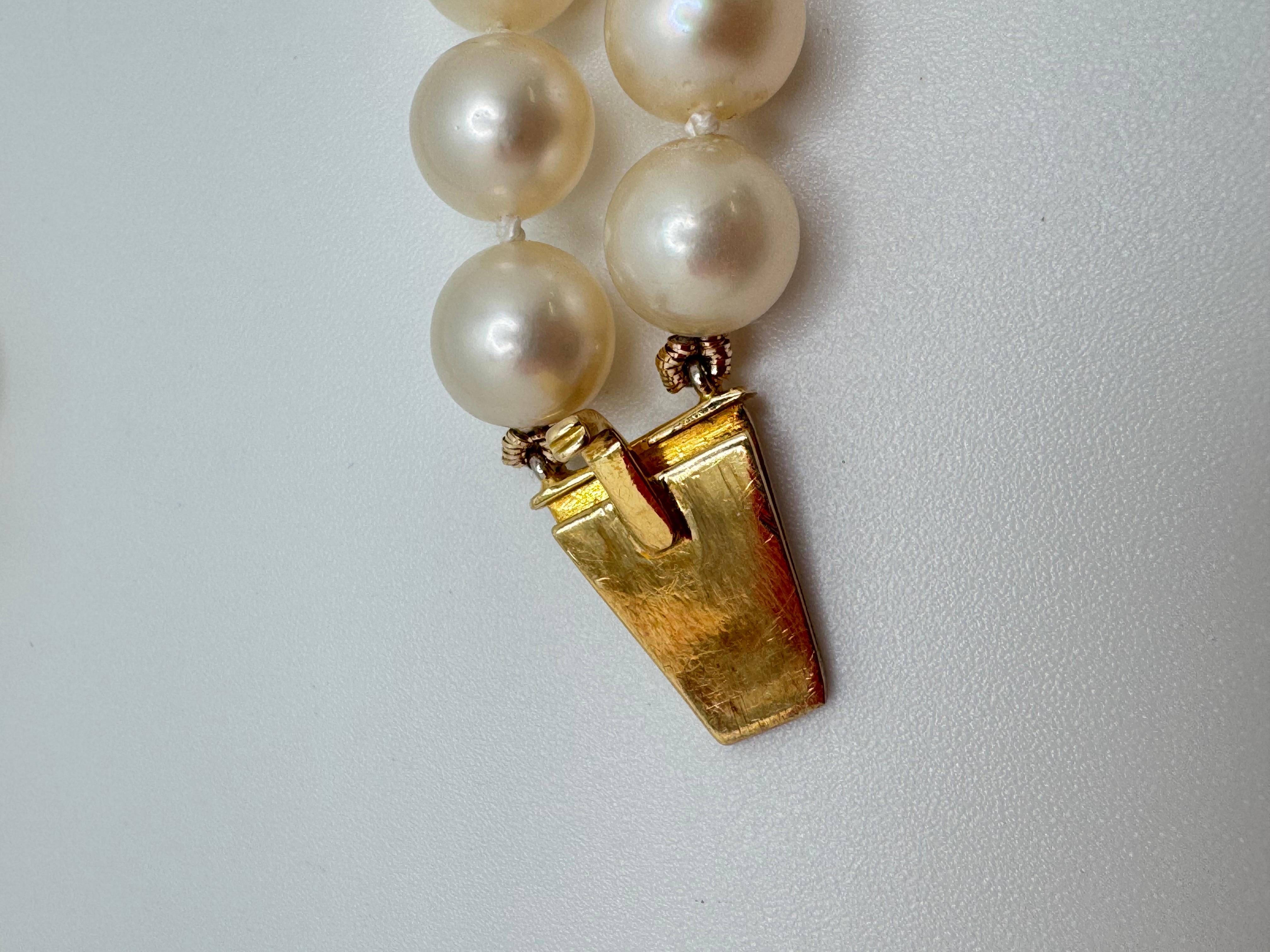 Collana Celeste di 23 pollici con perle Akoya e giada verde in vendita 1