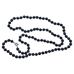 38" Lapis Lazuli Beaded Necklace
