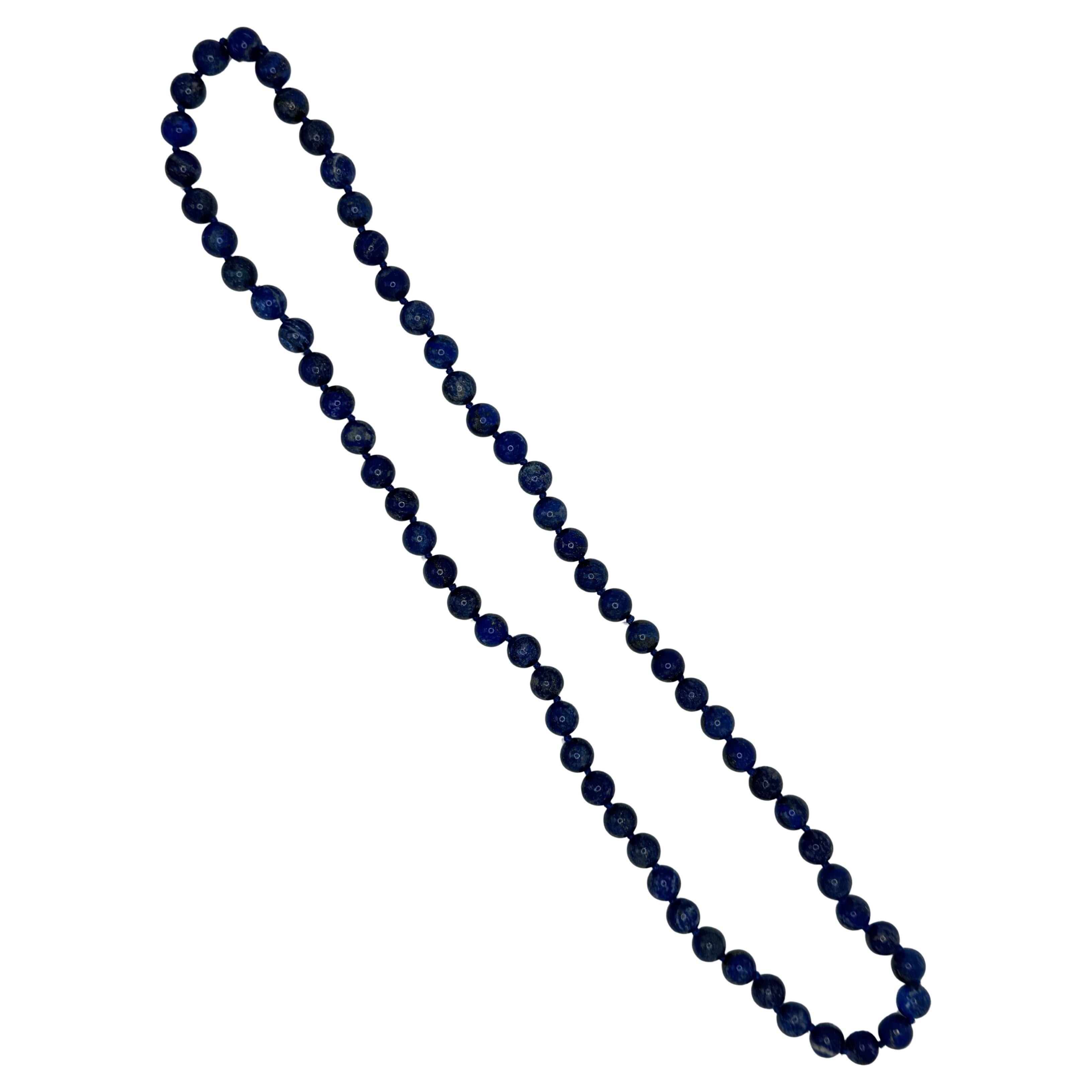 28" Lapislazuli Perlenkette