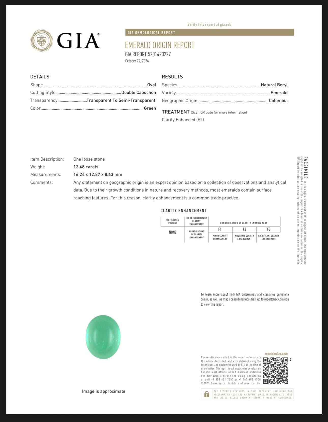 Two Loose Oval Emerald Shapes Gems In Good Condition For Sale In Palm Desert, CA