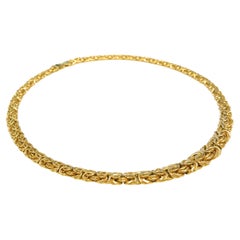 14 Karat Byzantine-Style Tapered Necklace 14 Karat Byzantine-Style Tapered Necklace