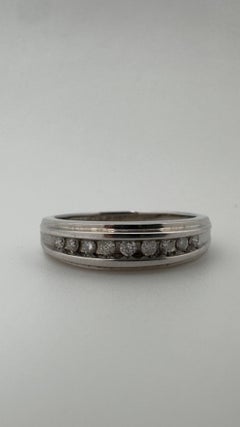 14 Karat White Gold, KEEPSAKE Wedding Band, 0.18ctw, Size 7