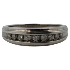 14 Karat White Gold, KEEPSAKE Wedding Band, 0.18ctw, Size 7