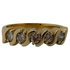 14 Karat Yellow Gold, Full-Cut 2.8mm Diamond Band, 0.50ctw, Size 7.75