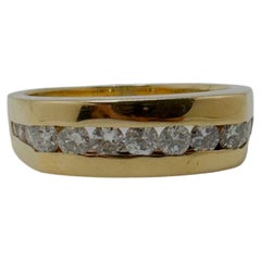 Men's 14 Karat Yellow Gold Diamond Channel-Set Band, 0.68ctw, Size 9.75