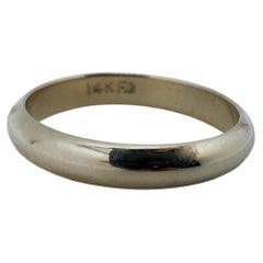 3.5mm Wide Wedding Band 14 Karat Yellow Gold, High Polish Finish, Size 9.5