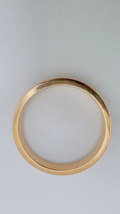 Two Tone 14 Karat White and Rose Gold Eternity Shadow Band with Ridge Detailing