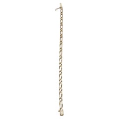 14 Karat Yellow Gold Figaro Link Bracelet, 8 Inches Long, 4.80mm Wide