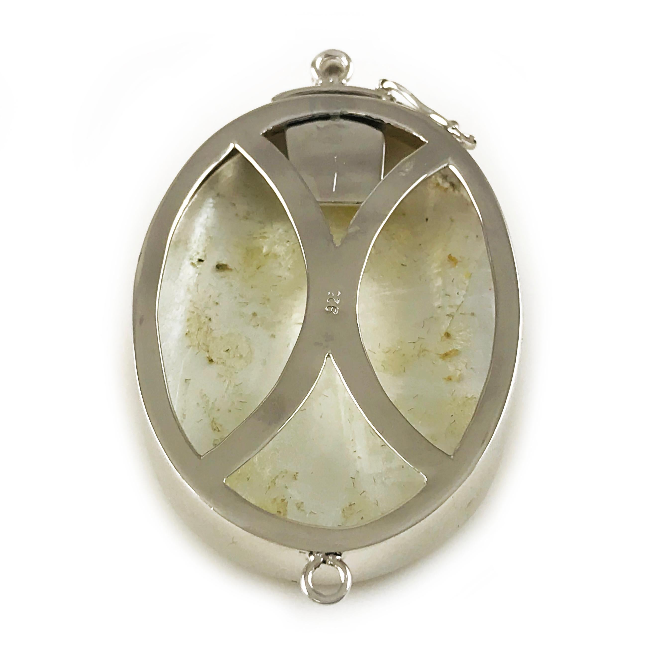 mother of pearl cameo necklace
