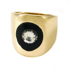 Bague en lucite avec diamant flottant Incogem de 0,50 carat, taille 5