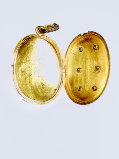 GEMOLITHOS Antique Sapphire and Diamond Locket, 1850s