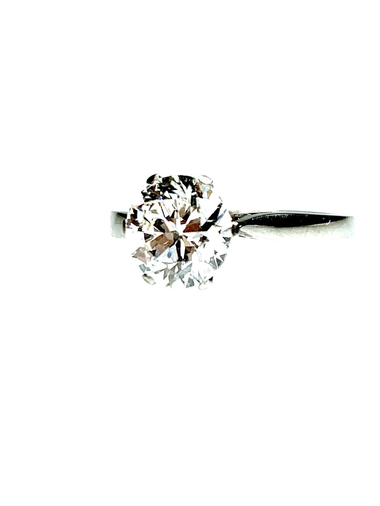 Belle Époque GEMOLITHOS Diamant solitaire de taille européenne ancienne, Est. 1,9 carat. en vente