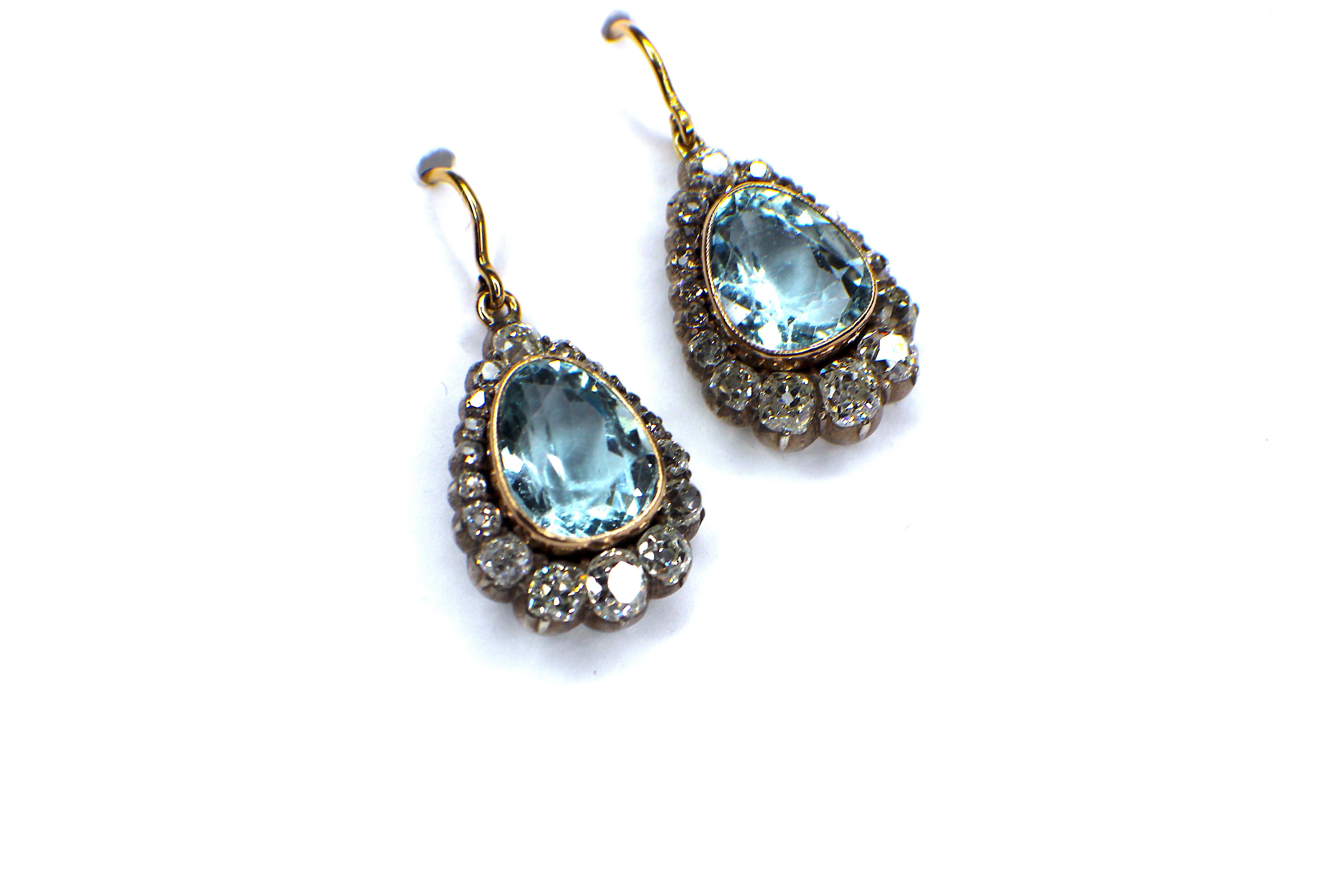 aquamarine earrings antique