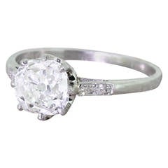 Art Deco 1.94 Carat Old Cut Diamond Engagement Ring