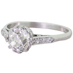 Vintage 1.23 Carat Old Cut Diamond Engagement Ring