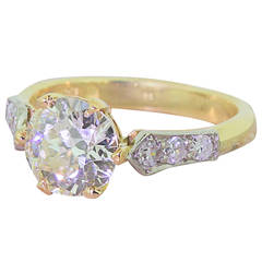 1.58 Carat Diamond Solitaire Platinum Engagement Ring