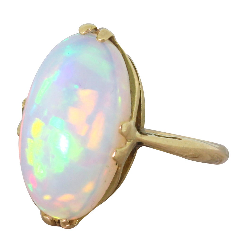 6.00 Carat Opal Gold Cocktail Ring