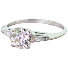 1.20 Carat Old Cut Diamond “Knife Edge” Engagement Ring