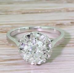 Mid-Century 1.50 Carat Old European Cut Diamond Engagement Ring