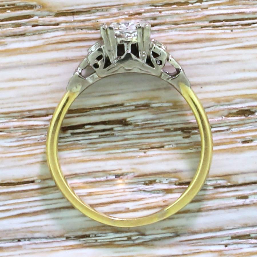 Women's Edwardian 0.66 Carat Old Cut Diamond Engagement Ring