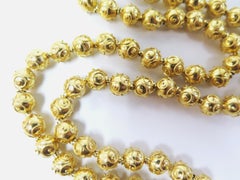 Victorian Etruscan Beads, 14 Karat Yellow Gold, Endless