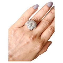Vintage 2.05 Carat Old Cut Diamond Ring In Platinum.