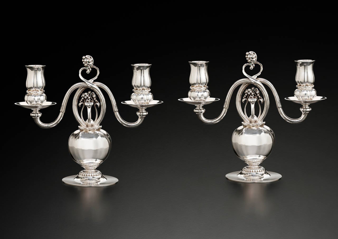 Georg JENSEN

Pair of 2-lights candelabra 