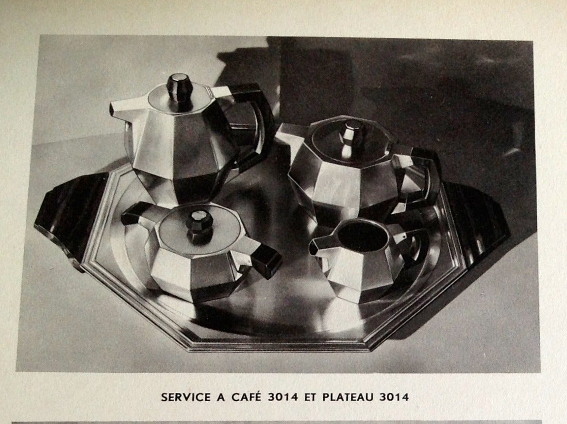 Delheid Frères Silver Coffee-Tea Service Set, Five Pieces, Modernistic, Art Deco 5