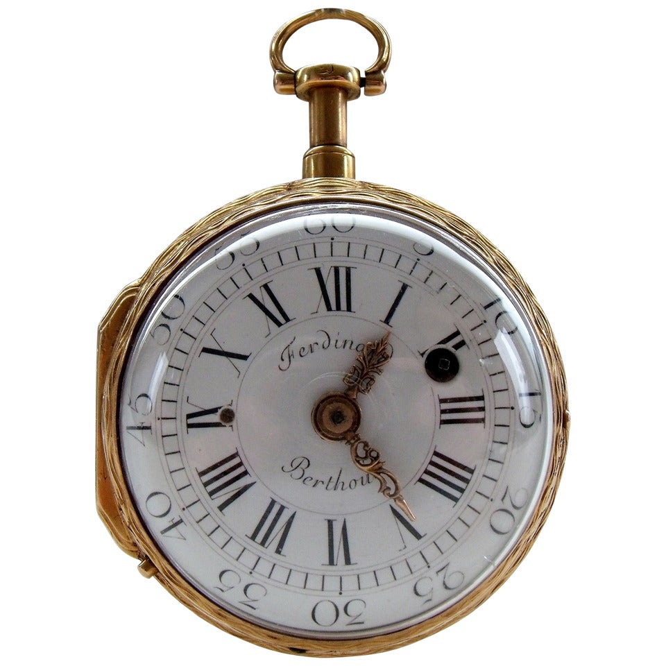 Ferdinand Berthoud Rose Gold Dumb Quarter Repeating Pocket Watch 1762