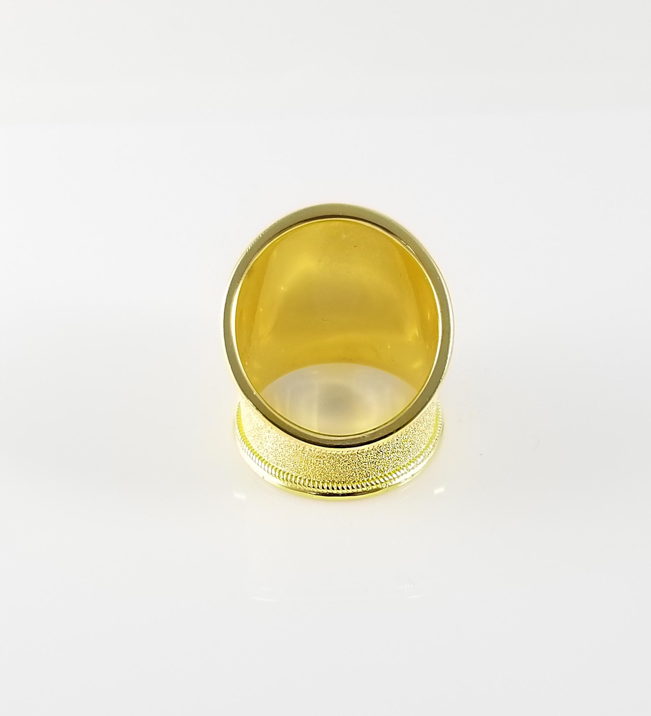 Women's Georgios Collections 18 Karat Yellow Gold Tanzanite Cushion Cut and Diamond Ring For Sale