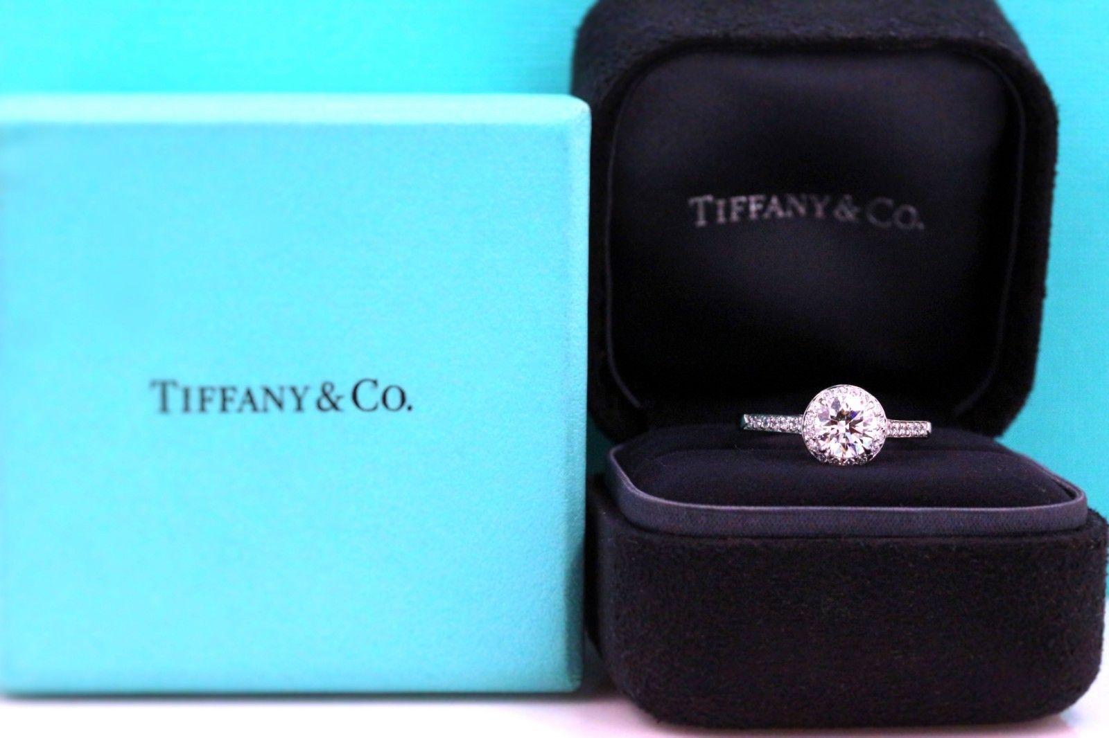 Tiffany & Co. Embrace Platinum Diamond Engagement Ring 1.10 Carat E IF 2