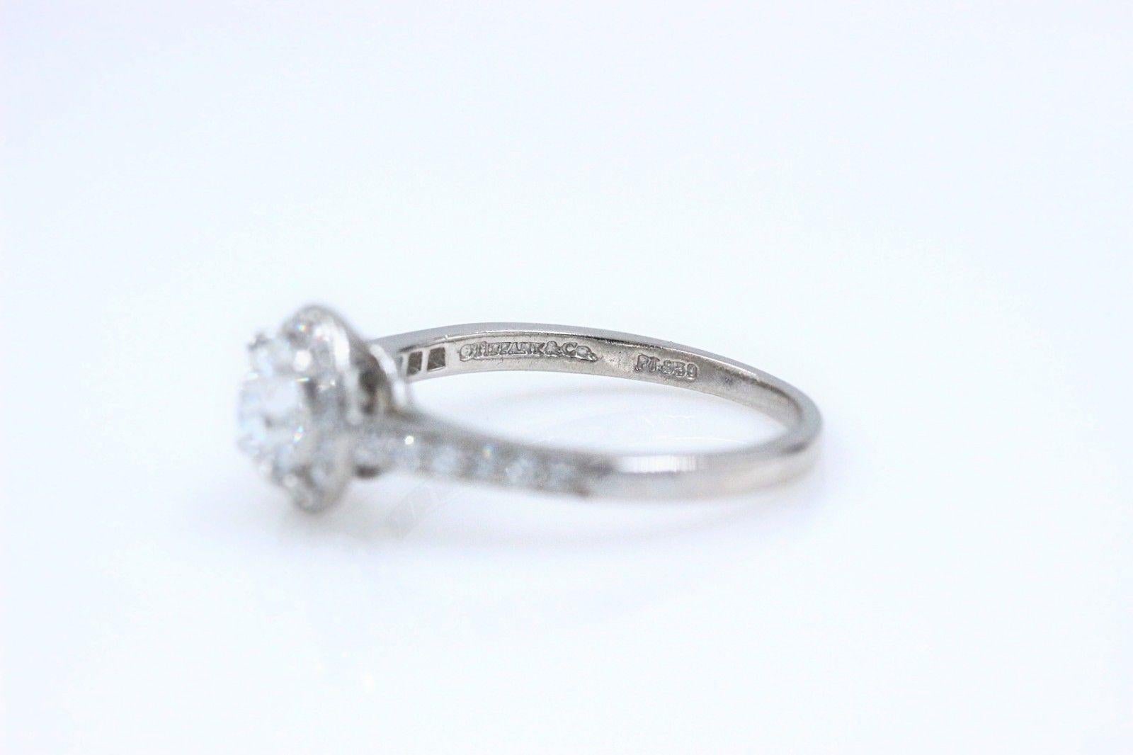 Tiffany & Co. Embrace Platinum Diamond Engagement Ring 1.10 Carat E IF In Excellent Condition In San Diego, CA