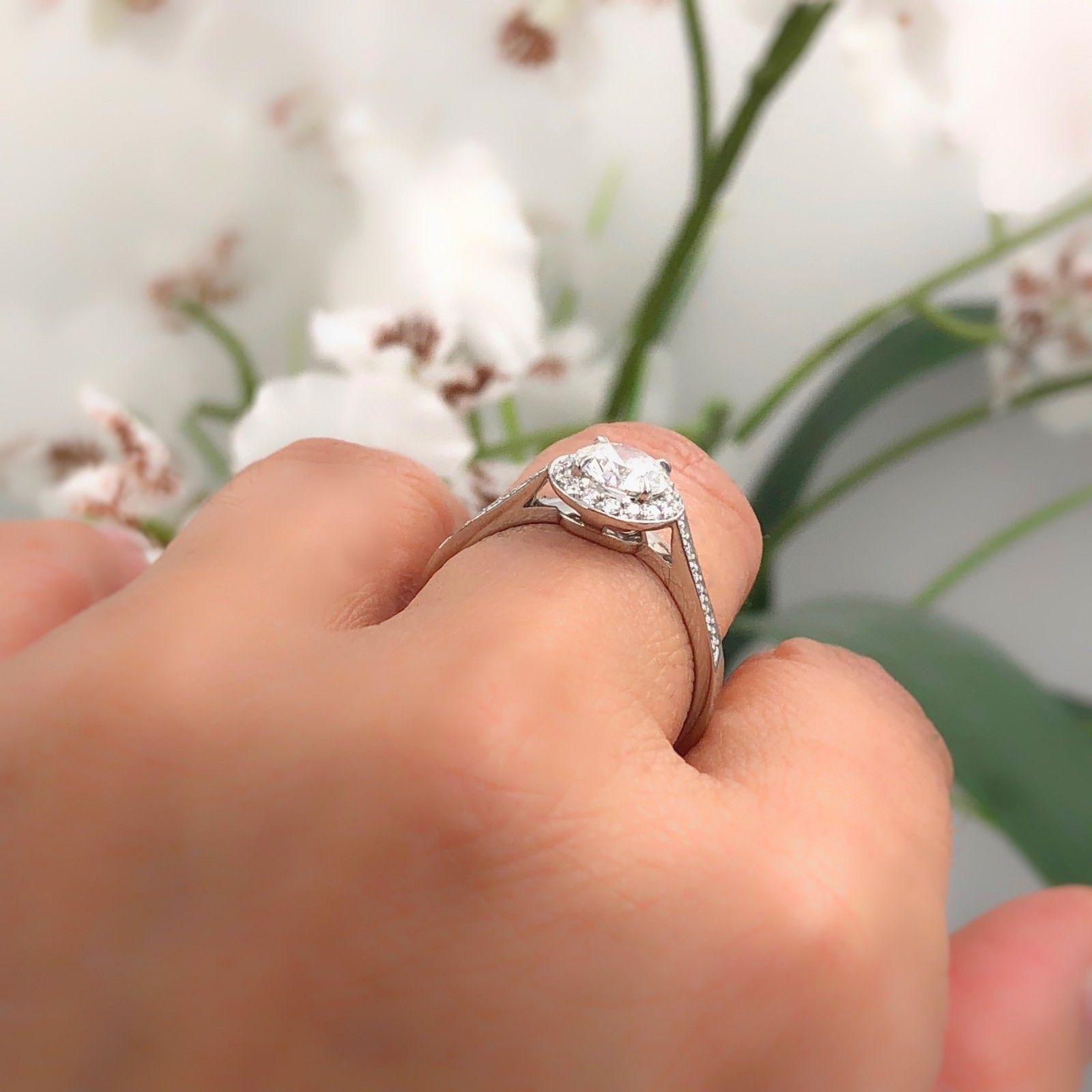 Tiffany & Co. Embrace Platinum Diamond Engagement Ring 1.10 Carat E IF 1