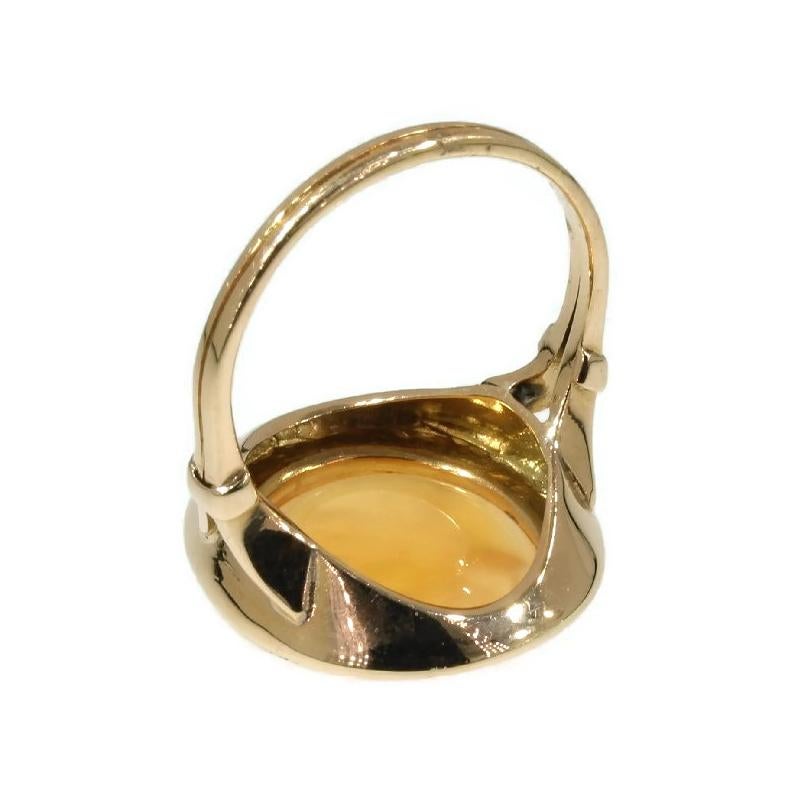 Early Victorian Antique Intaglio Gold Gents Ring, 1820s For Sale 4